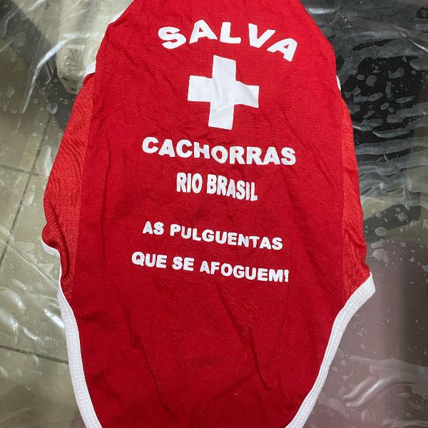 Roupa de doguinho salva-vidas porte p