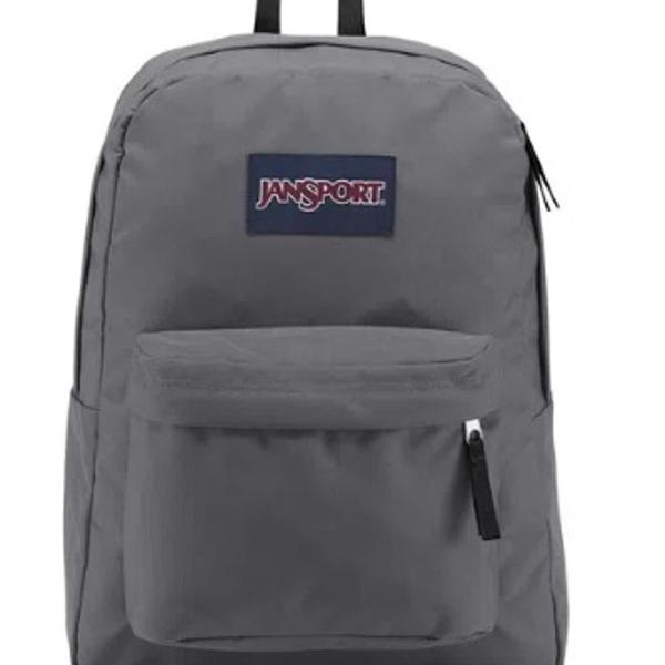 Mochila jansport cinza