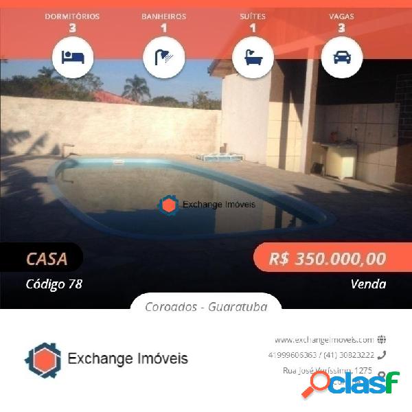 Casa em Guaratuba Permuta por Imóvel em Curitiba