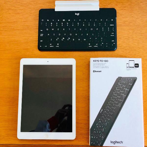 ipad air 1 e teclado bluetooth logitech