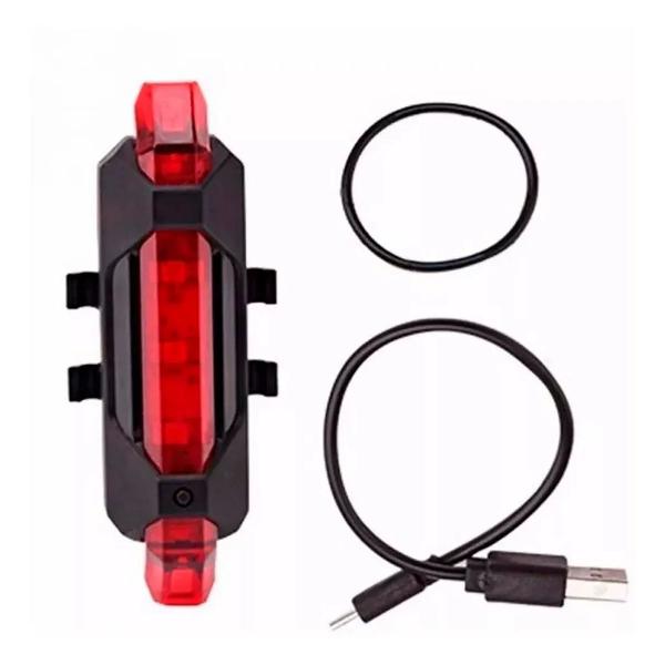 sinalizador traseiro bike luz led recarregável bicicleta