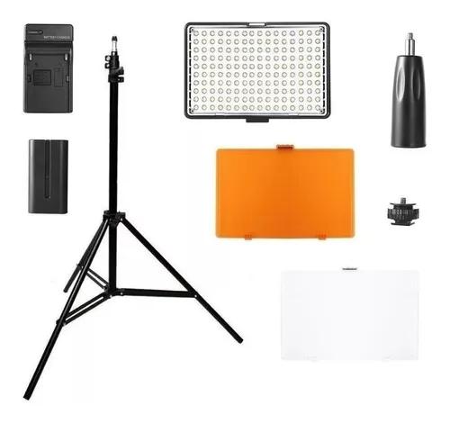 Iluminador Led Mamen Km-180s + Bateria F970 Carregador