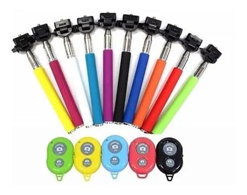 Pau De Selfie Monopod + Controle Bluetooth + Suporte Celular