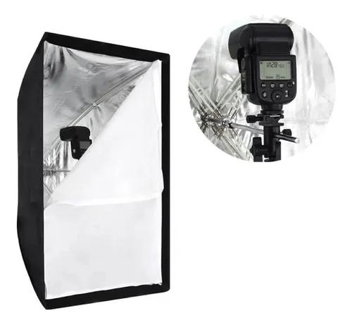 Softbox para flash speedlite 80x80cm de instalação rápida