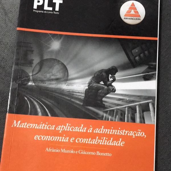 Livro matemática aplicada a administração economia e