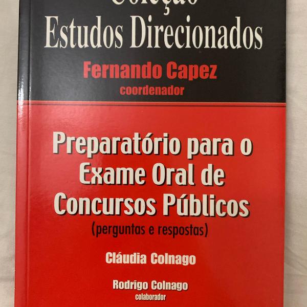 Preparatório para exame oral de concurso público