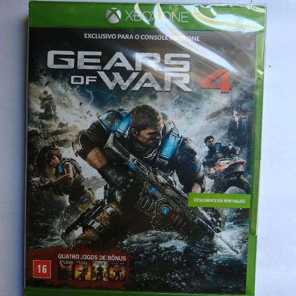 Gears of war 4 - xbox one - novo lacrado.