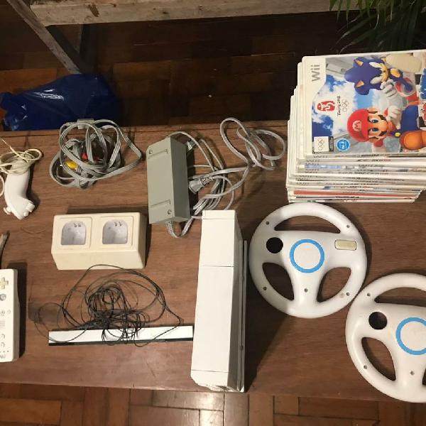 Nintendo wii completo original + 15 jogos + 10 acessórios