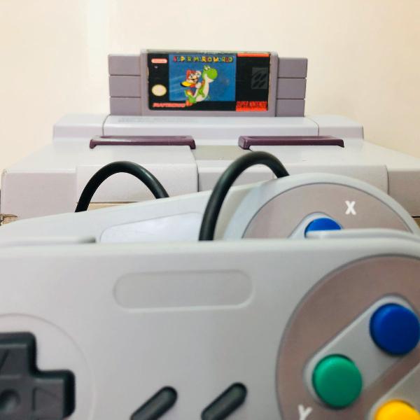 Super Nintendo + Mario World Original