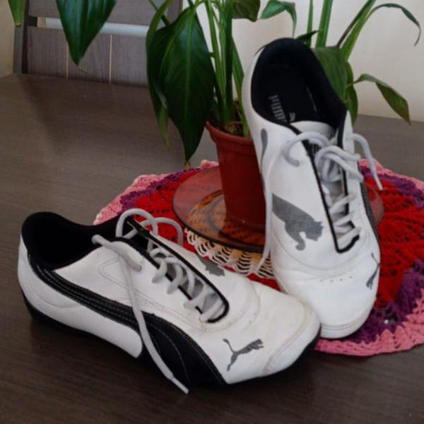 Tenis Puma Couro Original T amanho 36 ou 37 Lindo