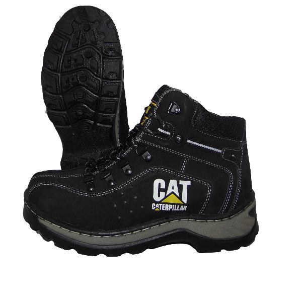 bota caterpillar 100% couro palmilha de gel trabalho. trilha