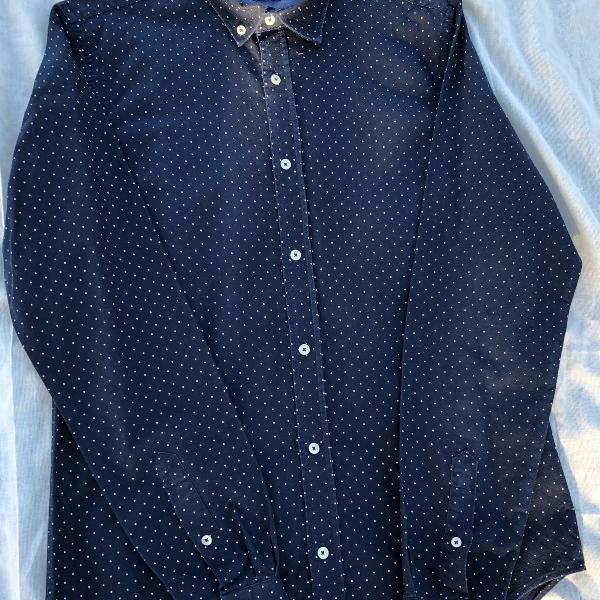 Camisa zara azul marinho