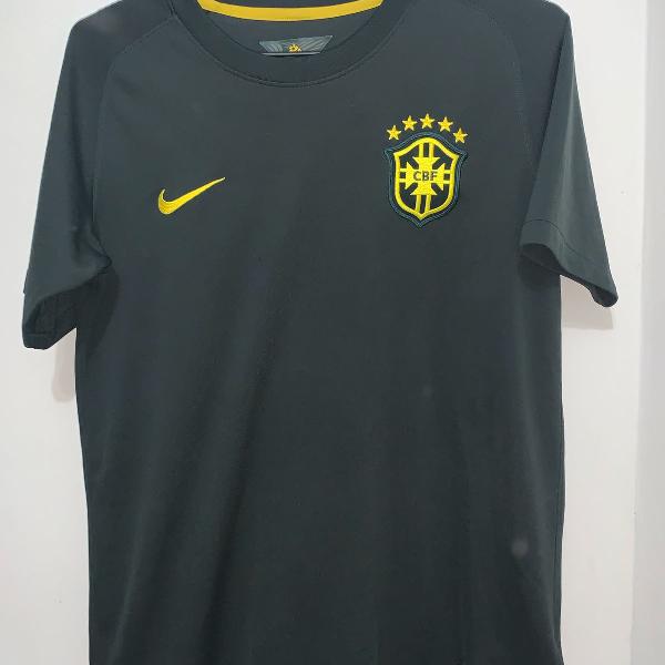 Camiseta brasil original preta | tamanho xl de criança