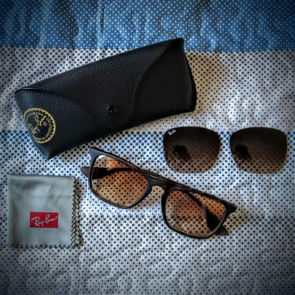 Culos escuros ray ban marron fosco original novo!