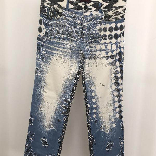 jeans roberto cavalli estampa exclusiva e assinada.