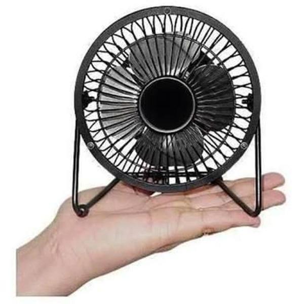 Mini ventilador de mesa usb preto