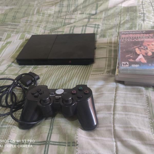 Playstation 2 slim defeito leitor + cabos