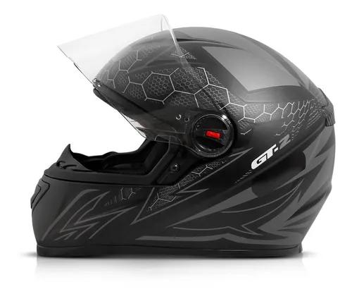 Capacete Fechado Moto Gt2 Preto Fosco