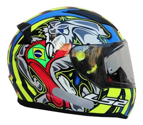 Capacete Ls2 Ff353 Alex Barros Amarelo Azul