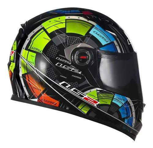 Capacete moto fechado ls2 ff358 tech preto envio imediato