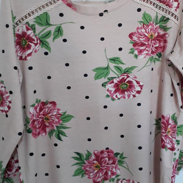 Blusa de Malha floral tam G