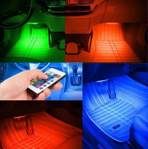 Led neon rgb interior carro tuning automotivo luz led