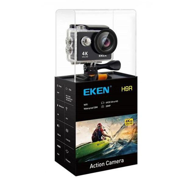 Câmera Eken H9R 4k ultra HD Preta + Acessórios