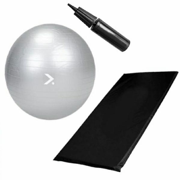 Kit bola pilates suíça gym ball + colchonete academia