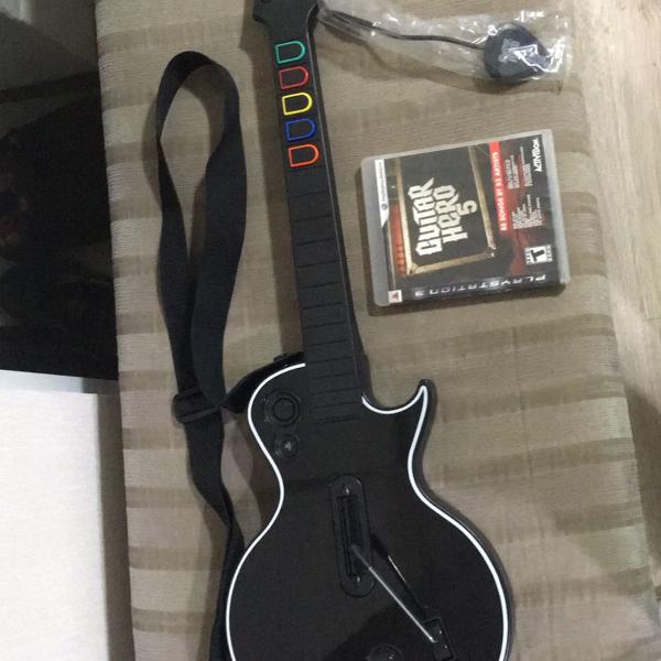 Guitarra de guitar hero + jogo guitar hero 5