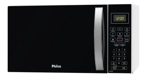 Microondas philco pmo26p 26litros menu fit preto branco 110v