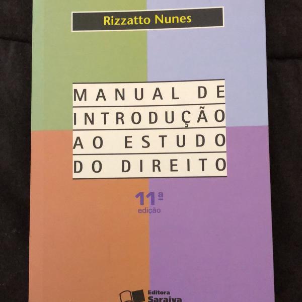 livro manual de introdução ao estudo do direito