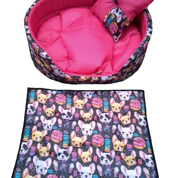 Kit cama europa M rosa para cachorros