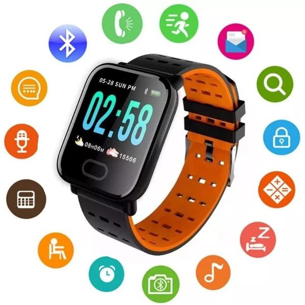 Relogio a6 smartwatch inteligente batimentos android