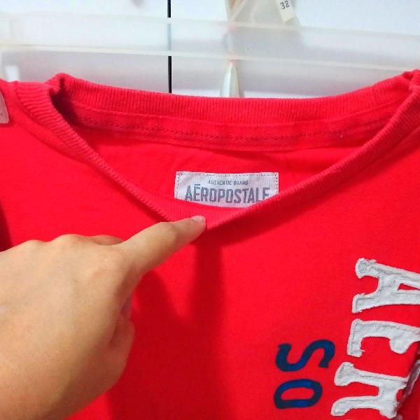 Camiseta aeropostale vermelha tam m