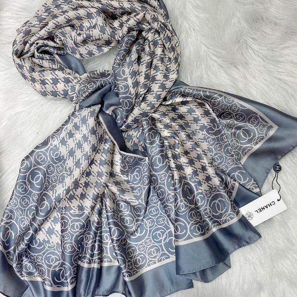 Lenço pashmina seda chanel pronta entrega