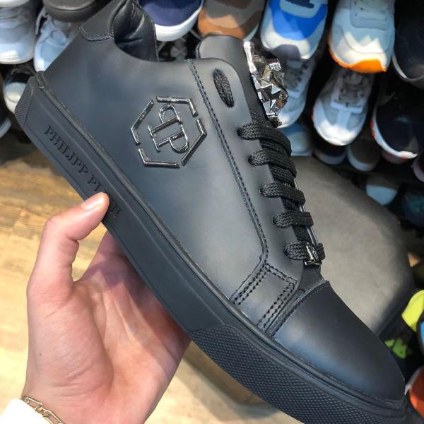 tenis philipp plein cano baixo preto