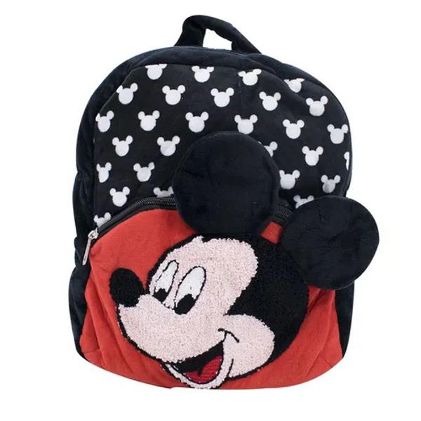 Mochila Infantil Preto Mickey Pelúcia - Disney Oficial