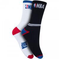 Kit de meias cano alto nba logo com 2 pares