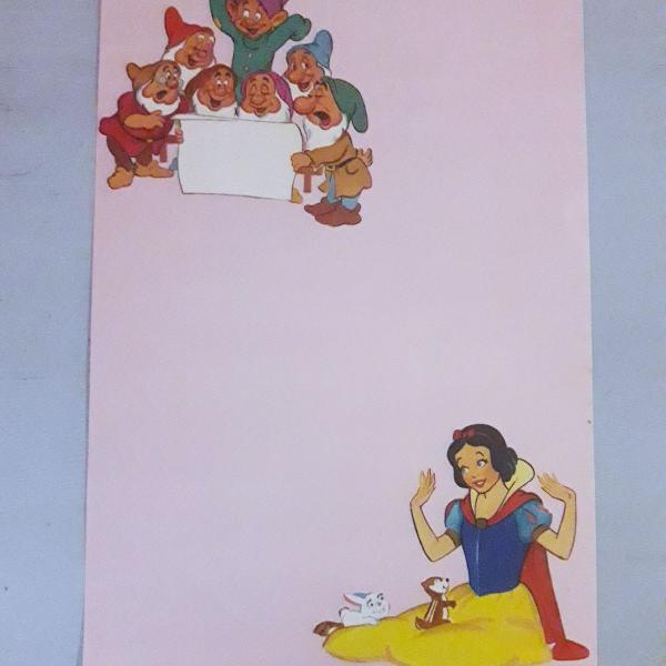 Lote papeis de carta Disney vintage