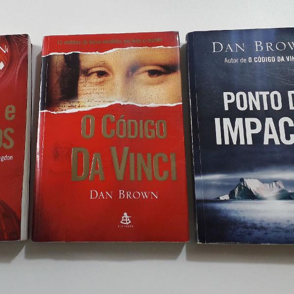 kit 3 livros Dan Brown - O Código Da Vinci, Ponto de