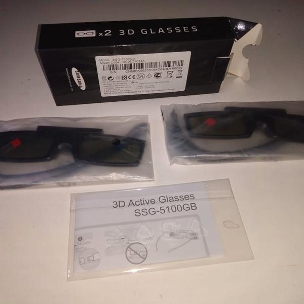 2 óculos Samsung 3D Glasses Ssg 5100gb Zerados nunca usados