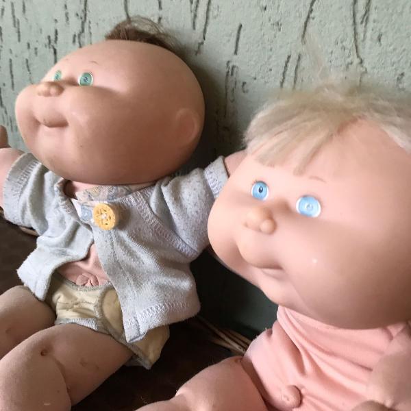 2 bonecos cabbage patch kids antigos