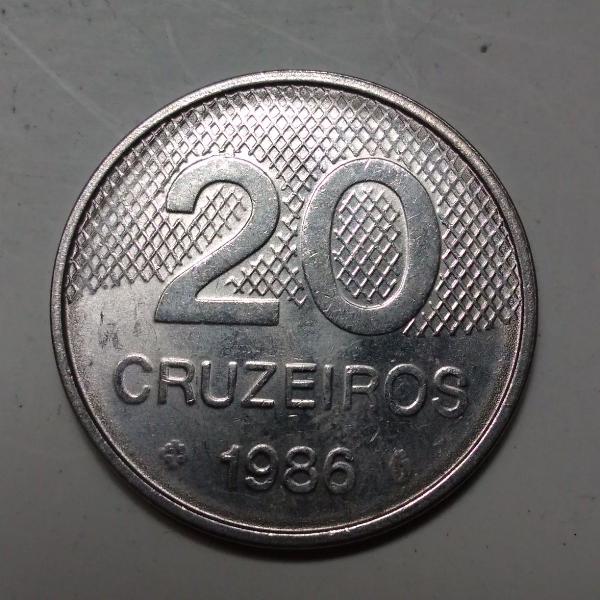 3 moedas antigas 20 cruzeiros brasil 1986 + Brinde