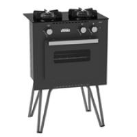 Fogão Portátil Venax Mini Cook 2 Bocas Com Forno A Gás