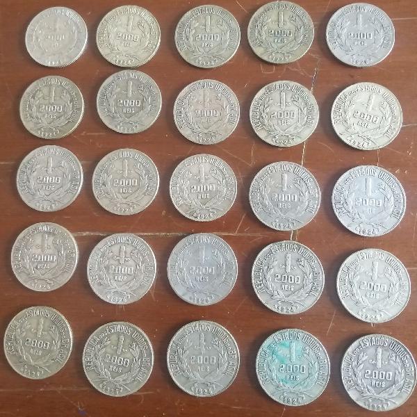 Lote moedas de prata