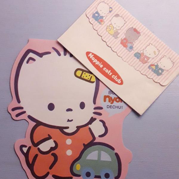 Papel de carta vintage Nappie cats Club