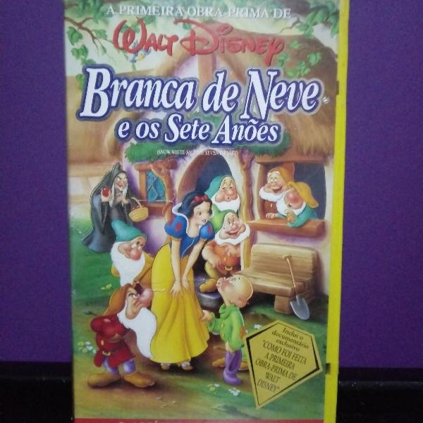 Fita vhs branca de neve