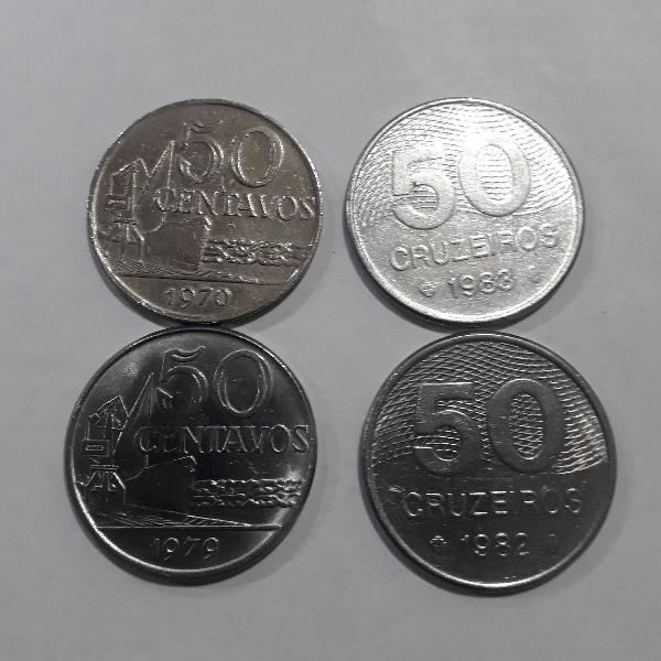 moedas antigas 50 centavos