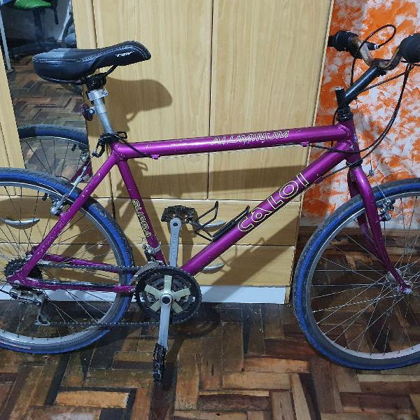 Bicicleta caloi aluminum roxa sport gs 1996 21 marchas aro