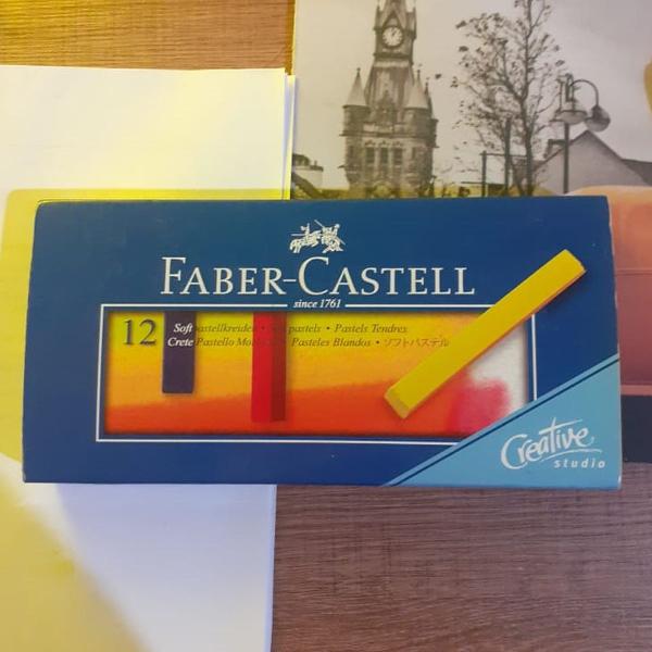 Faber castell estojo de giz pastel seco goldfaber longo 12